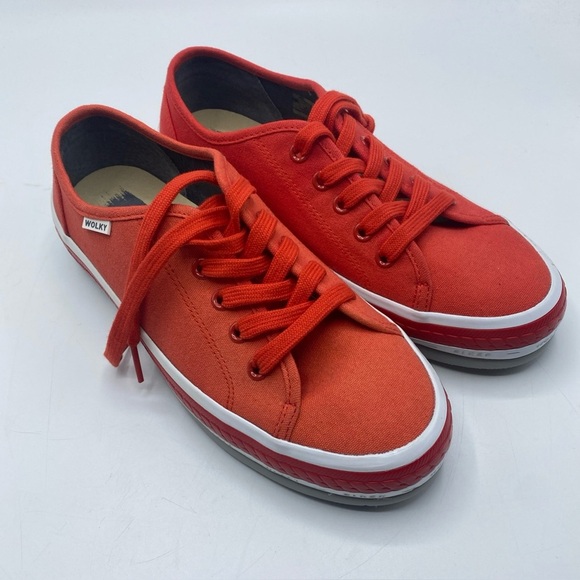 Wolky Shoes - Wolky Biker Women's Savannah Sneaker Red Laced Size 39